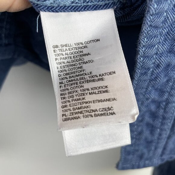 North Face | Women's Blue Twill Long Sleeve Button Up Shirt Medium - Picture 5 of 7